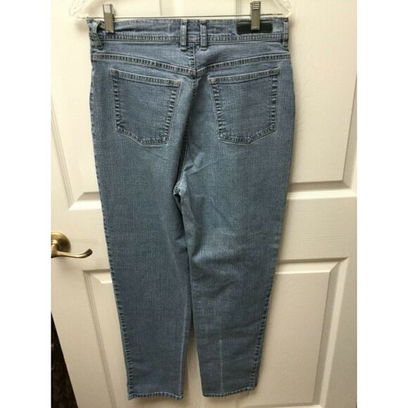 GLORIA VANDERBILT stretch dungaree regular size 10 - Picture 2 of 2